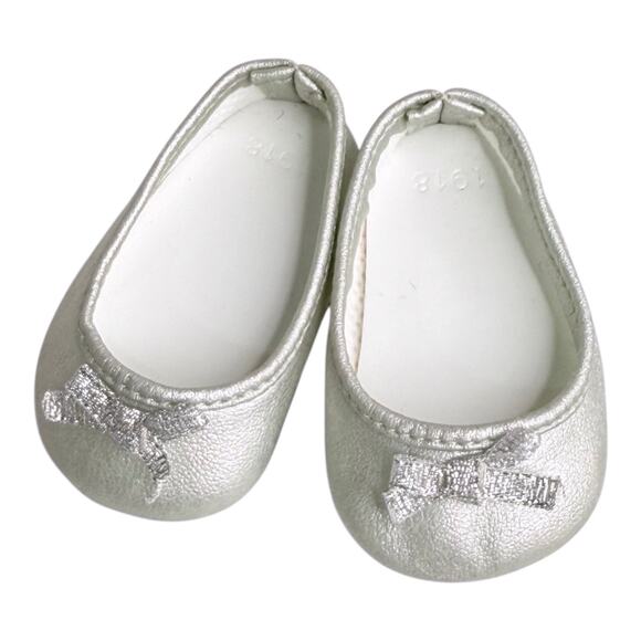 American Girl Sapphire Party Outfit Blue Dress Silver Shoes Sweater Hair Clips - Picture 8 of 11